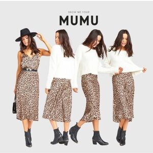 Show Me Your MuMu Cheetah Print Slip Skirt